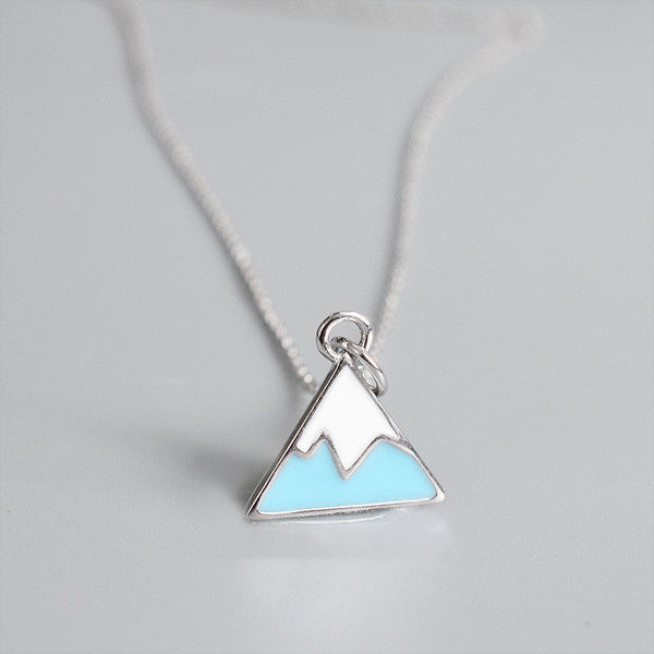 S925 sterling silver Sky Blue Ice Mountain necklace Obsesie