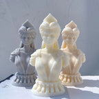 Three queen bust castings with flared bases