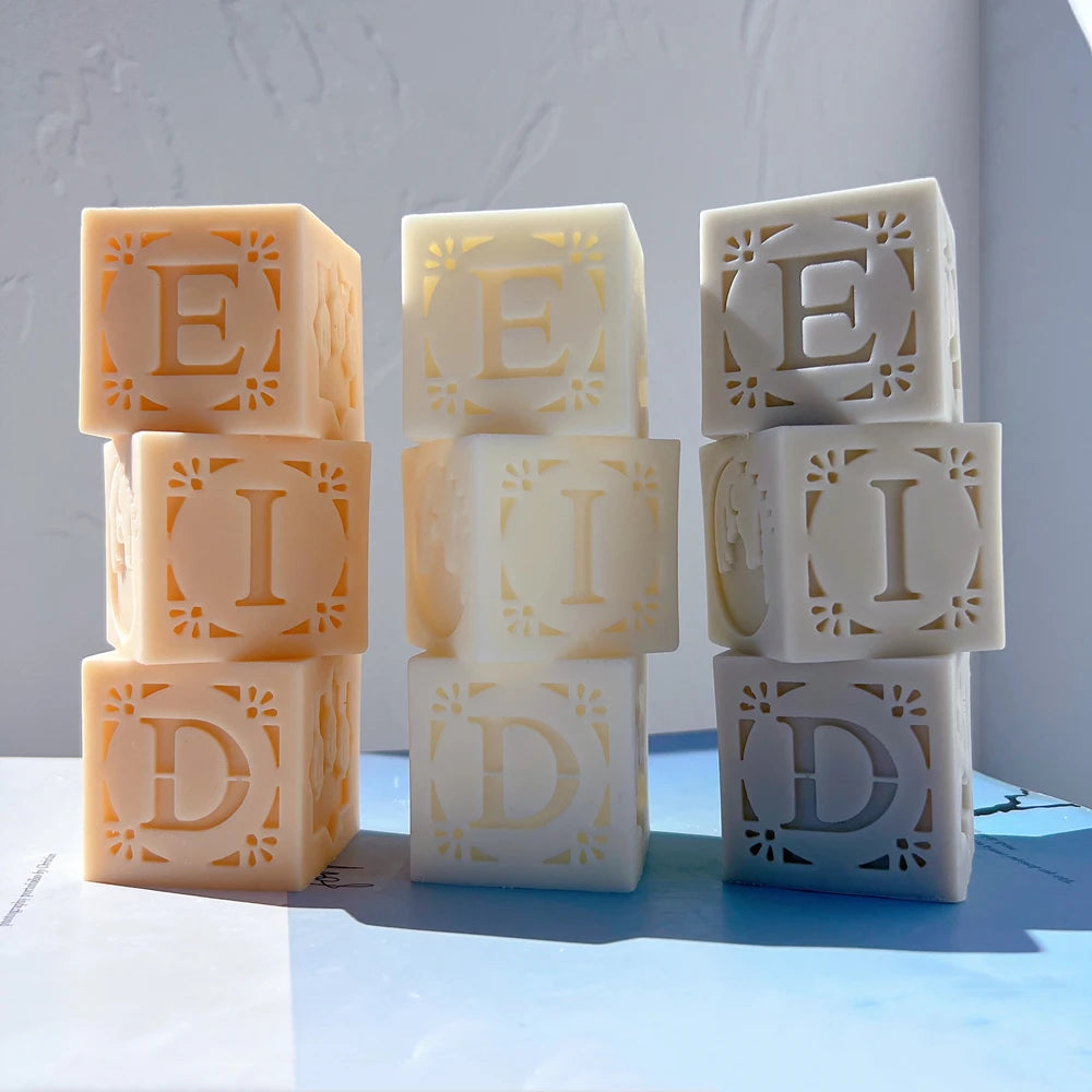Pastel EID block towers with corner relief details