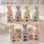 Bunny diagram showing 12 cm height 5.5 cm width and 130 g wax estimate