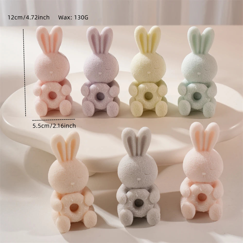 Bunny diagram showing 12 cm height 5.5 cm width and 130 g wax estimate