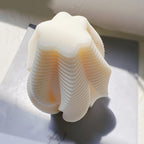 Top view of lobed wave casting with horizontal rib detail