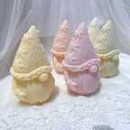 Close view of knitted hats, braided brims and sculpted beards