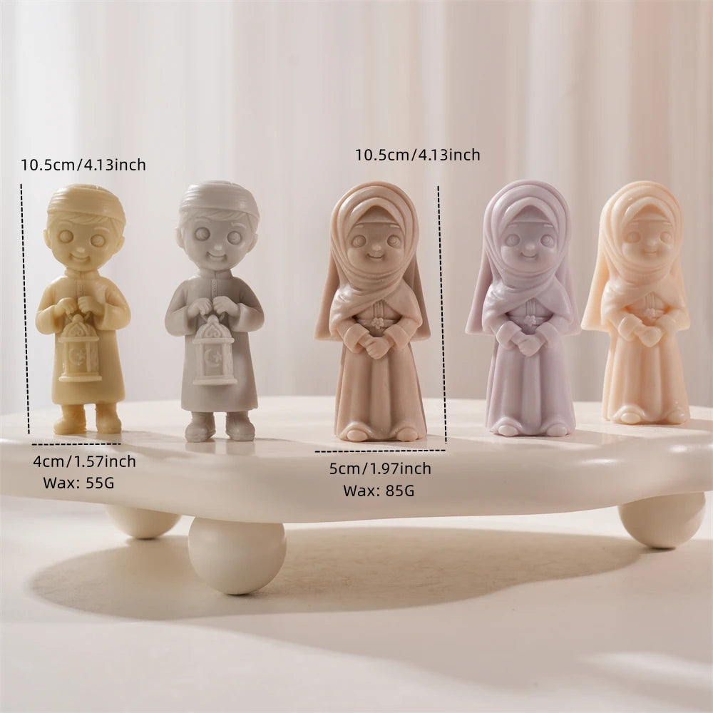 Figure diagram showing 10.5 cm heights girl 5 cm width and boy 4 cm width