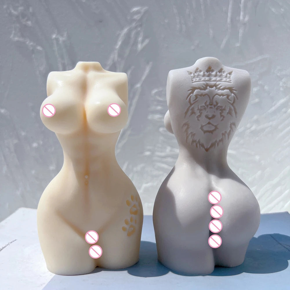 Front and back Face Emblem C torso castings with stylized rear relief