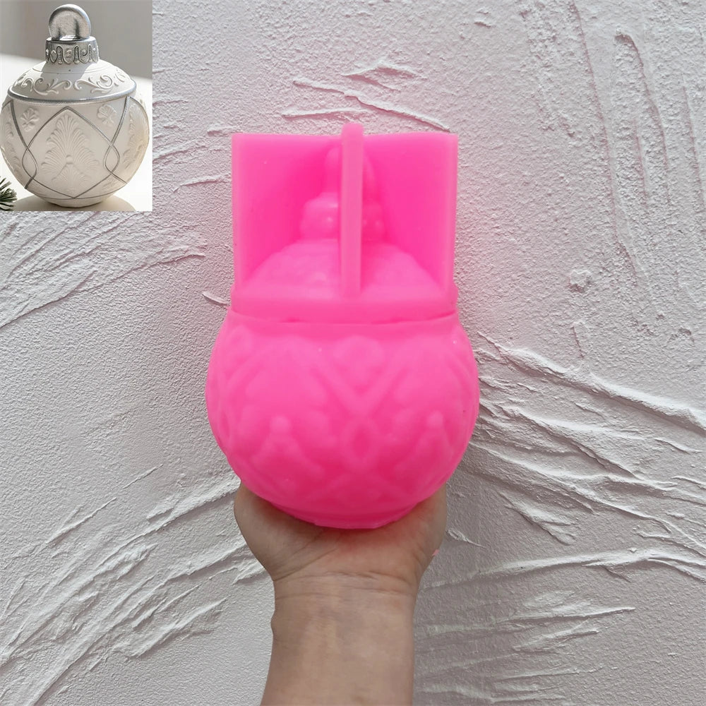 Pink silicone mold for diamond-pattern ornament vessel SZ941