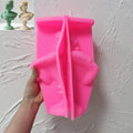 Pink silicone mold for the classical draped bust candle