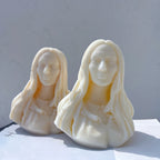 Angled female bust castings with detailed hair and shoulders