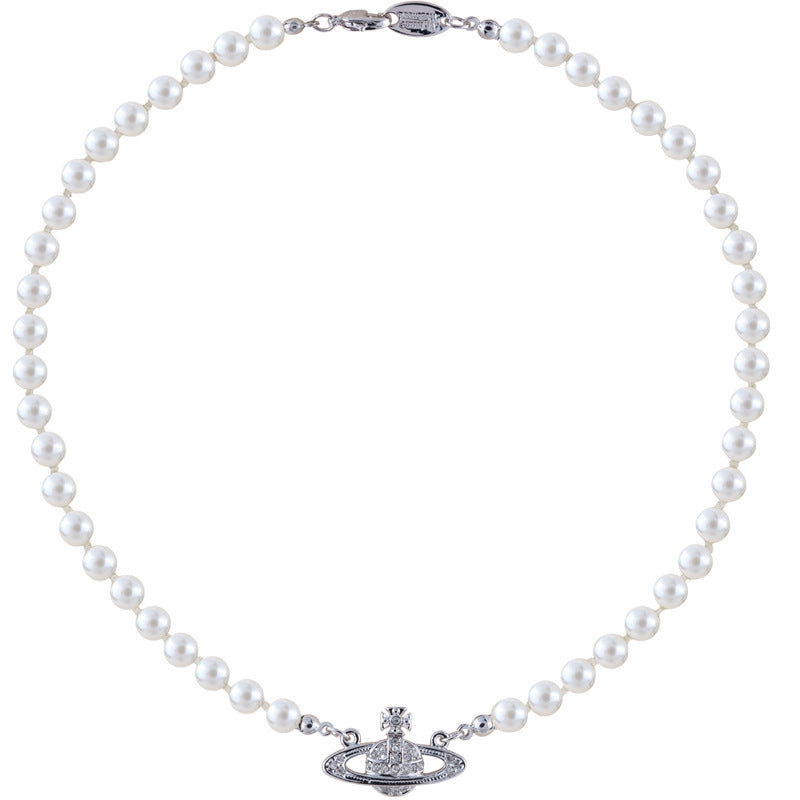 Saturn Pearl Necklace Obsesie