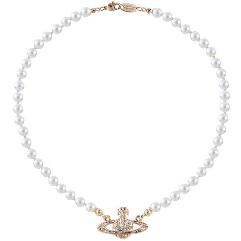 Saturn Pearl Necklace Obsesie