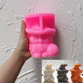 Pink silicone owl mold with witch hat and pumpkin detail