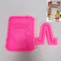 Pink silicone sign mold and separate stand mold