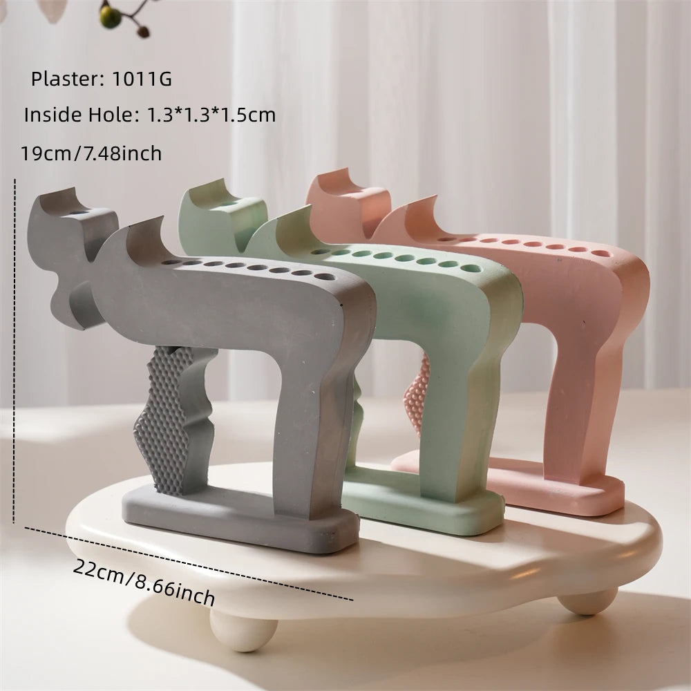 Chai candle holder dimensional graphic with candle recess and base