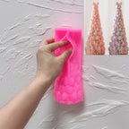 Pink silicone bow-covered cone tree mold