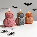 Stacked pumpkin candle size diagram showing 10.5 cm height and 7.8 cm base width