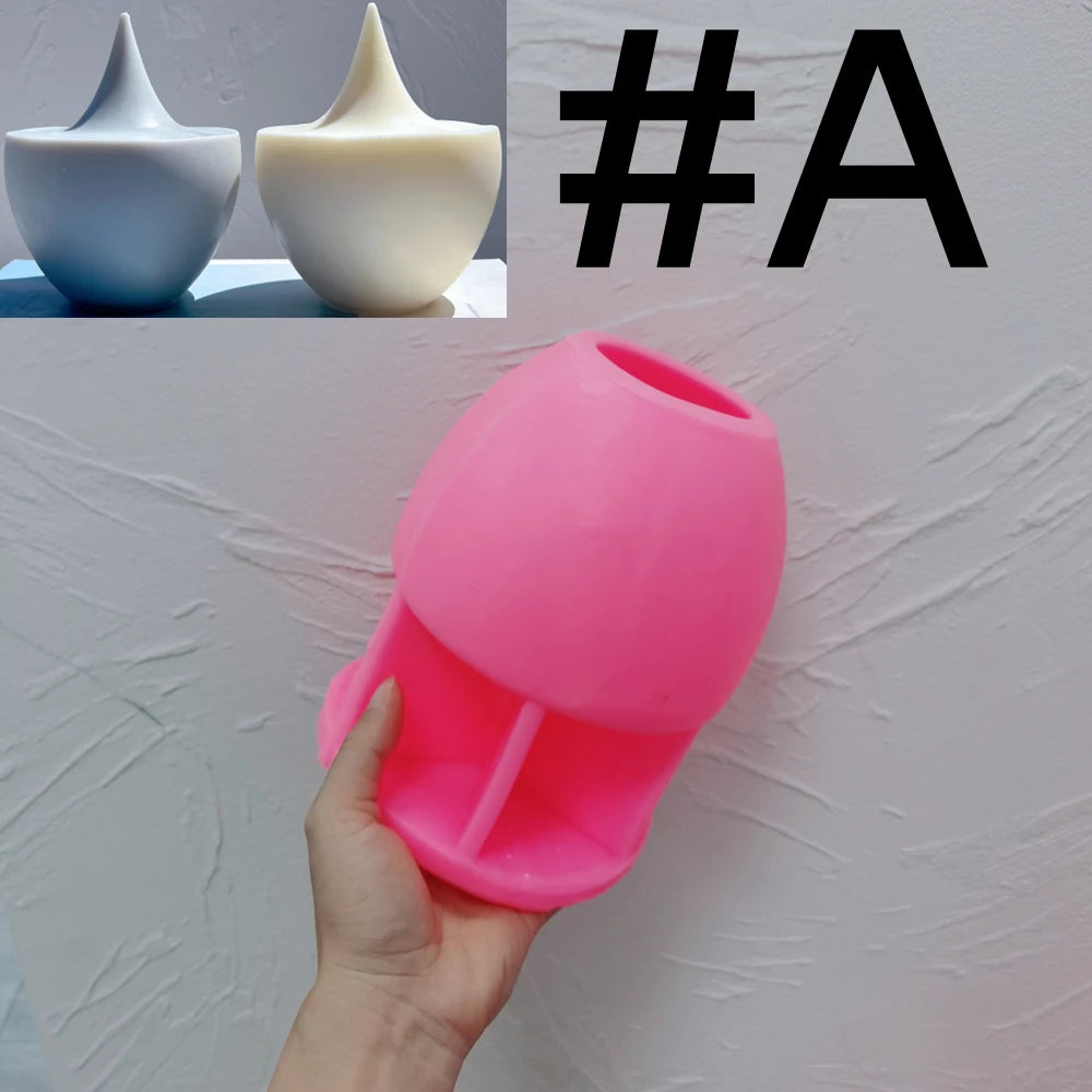 Pink Wide Point A mold with matching broad-shoulder castings