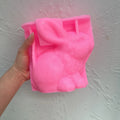 Pink silicone seated rabbit mold with long-ear cavity