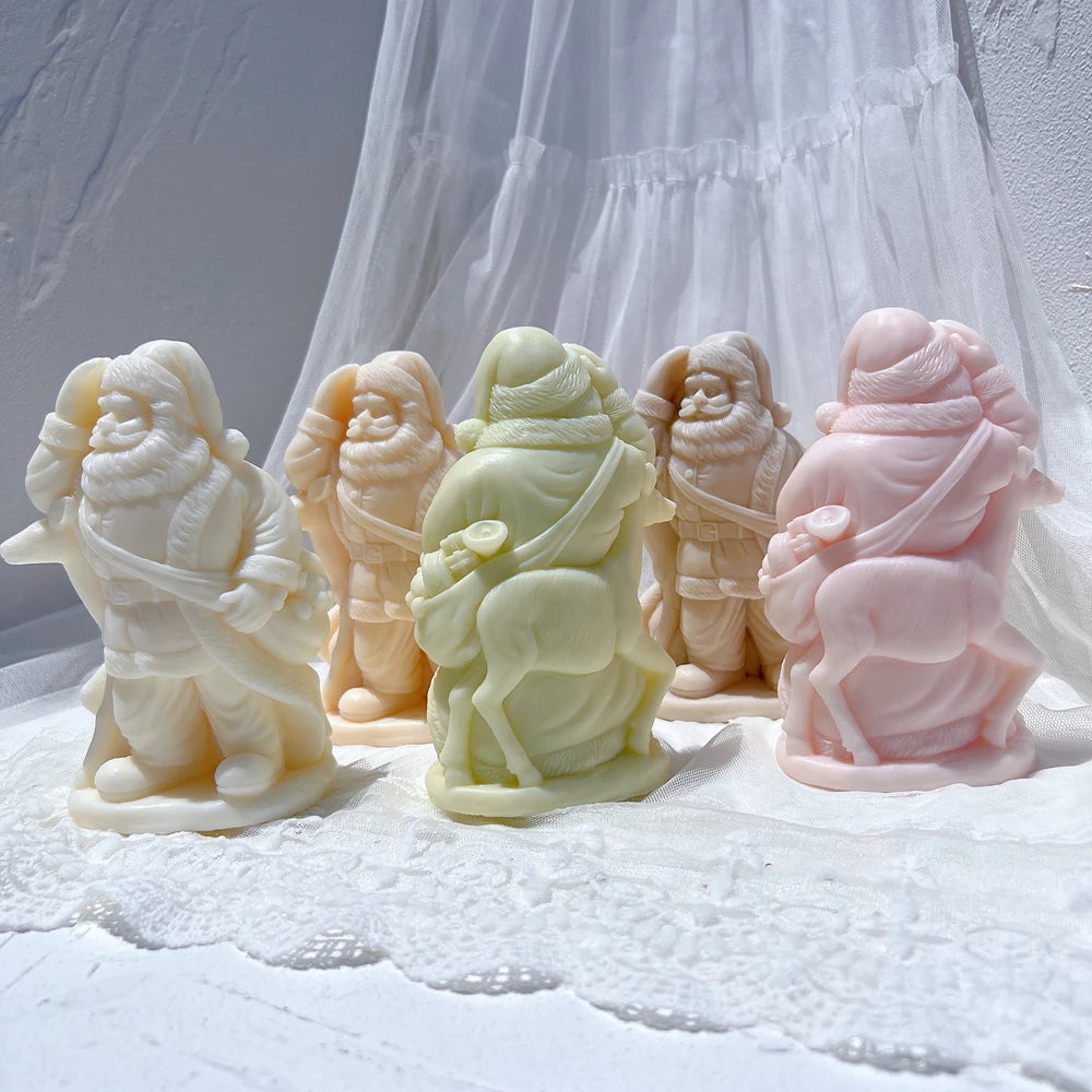 Santa castings showing the rounded gift sack on the back