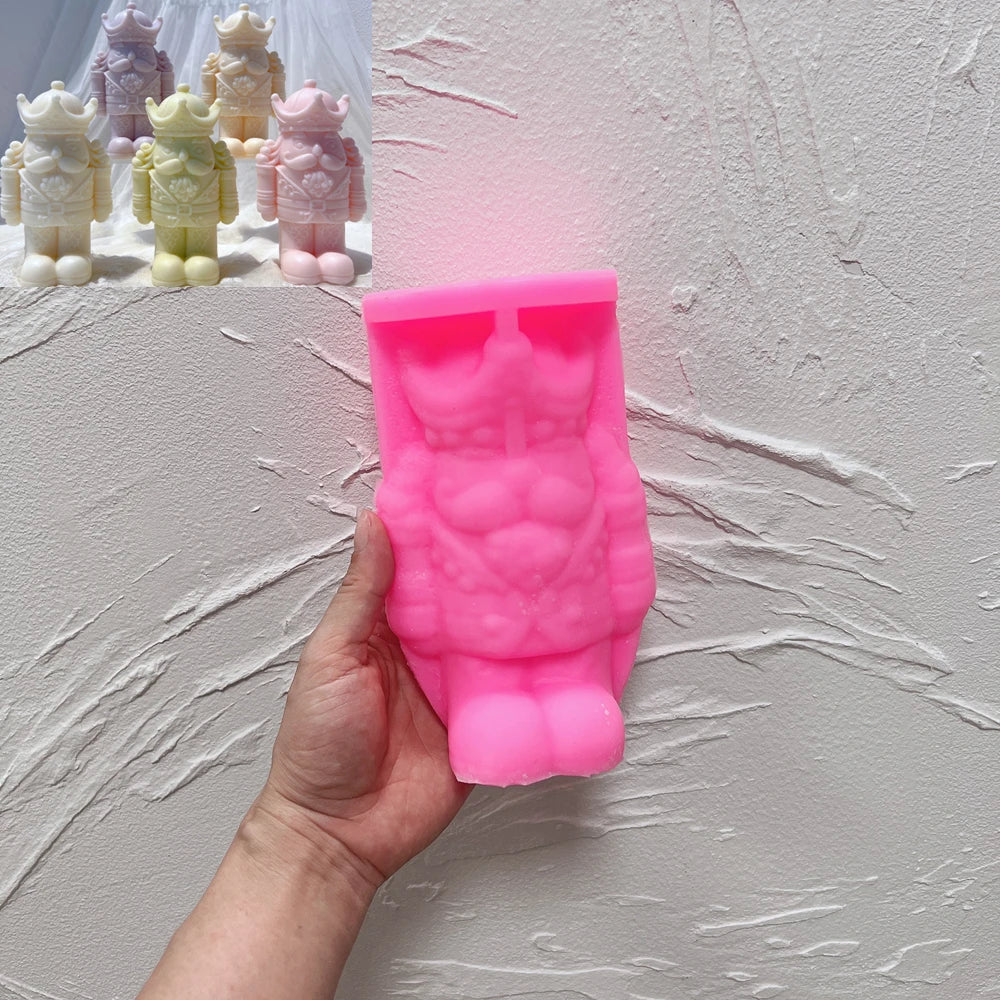 Pink silicone crowned nutcracker mold