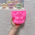 Pink silicone mold for praying angel with joined hands and wings