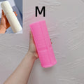 Pink Medium waisted pillar silicone mold beside a casting