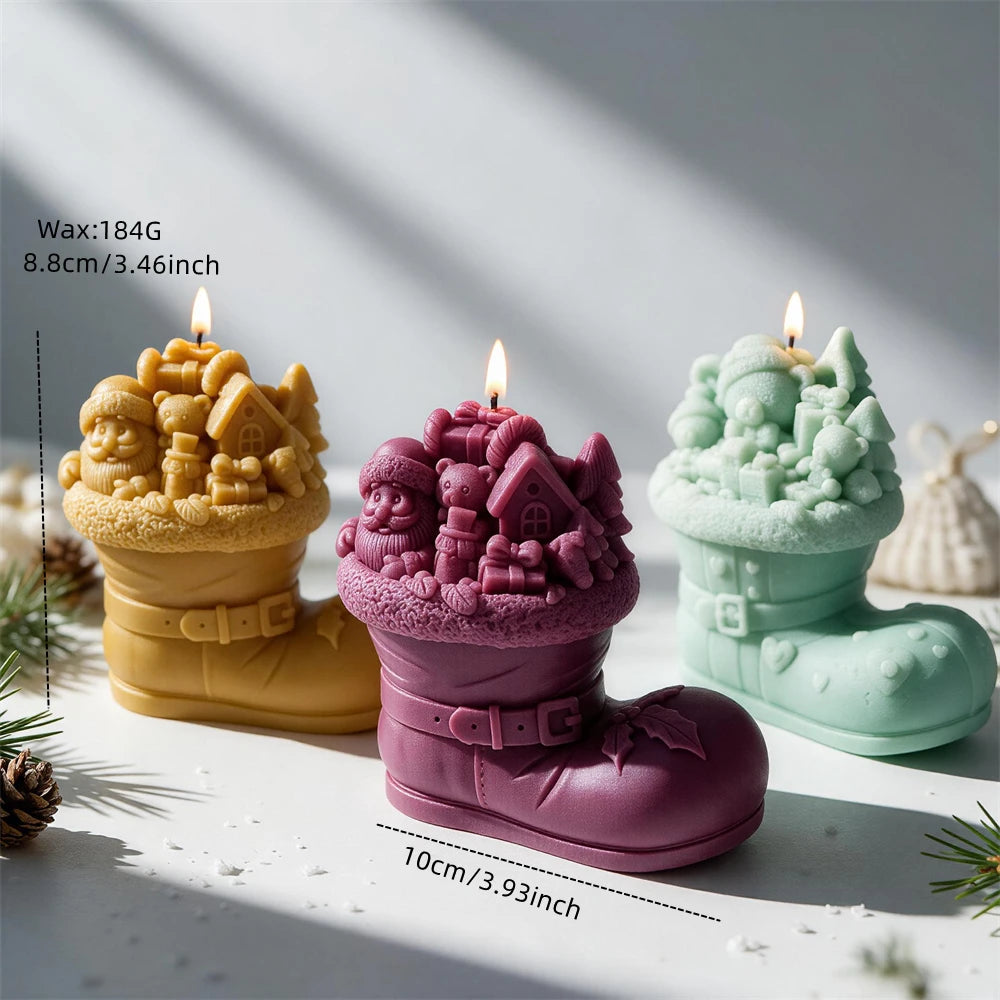 Cottage Boot diagram showing 8.8 cm height 10 cm length and 184 g wax estimate