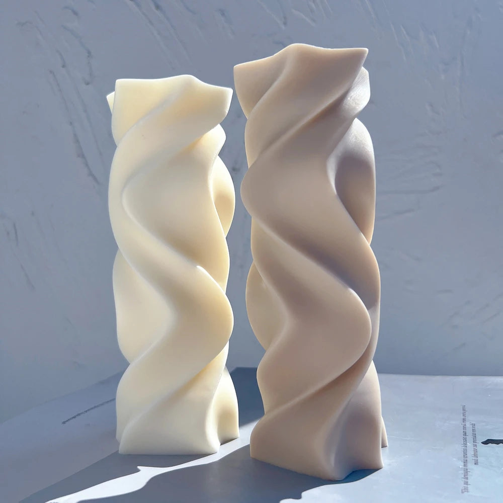 Angled wave pillar samples showing deep curved relief
