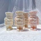 Cream and pink compact nutcracker castings with moustaches
