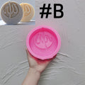 Pink Allah B floral crescent silicone mold