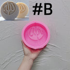 Pink Allah B floral crescent silicone mold