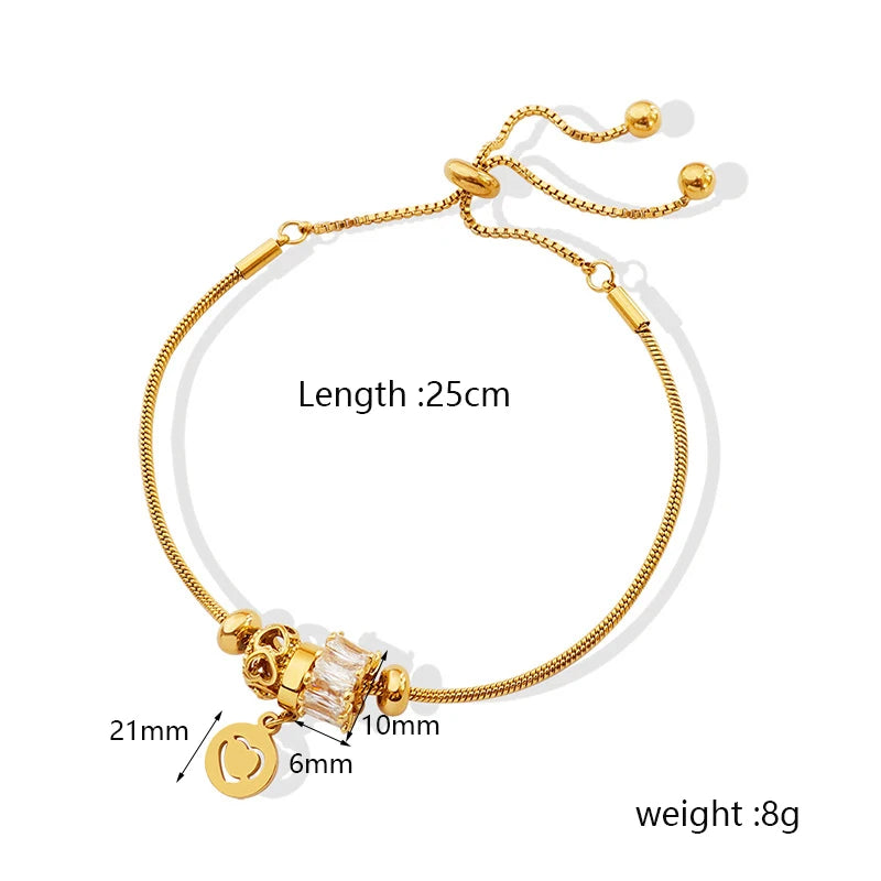 Cubic Zirconia Adjustable Bracelet