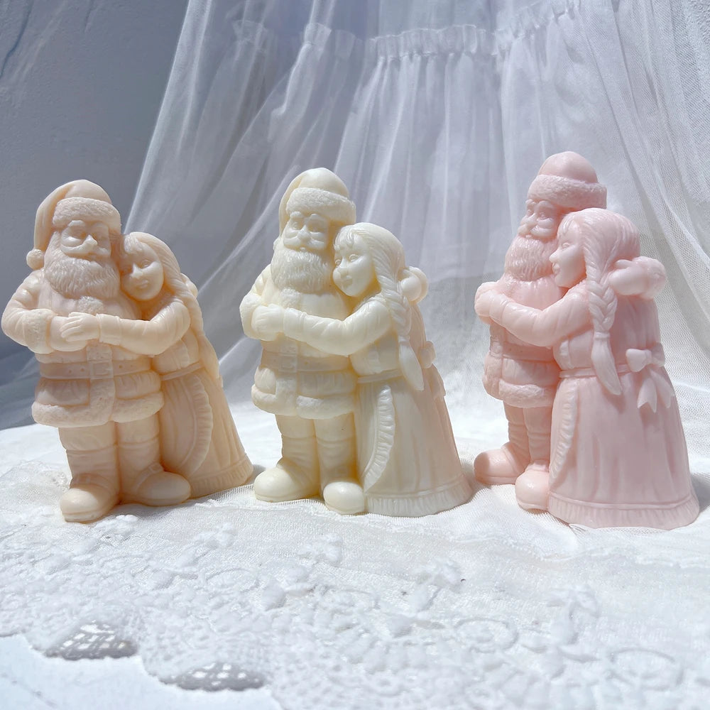 Angled Santa couples showing coat and skirt relief