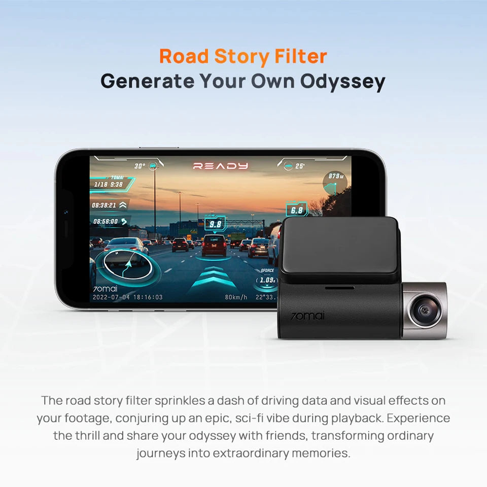 70mai Dash Cam A510 1944P HDR with 4G & GPS