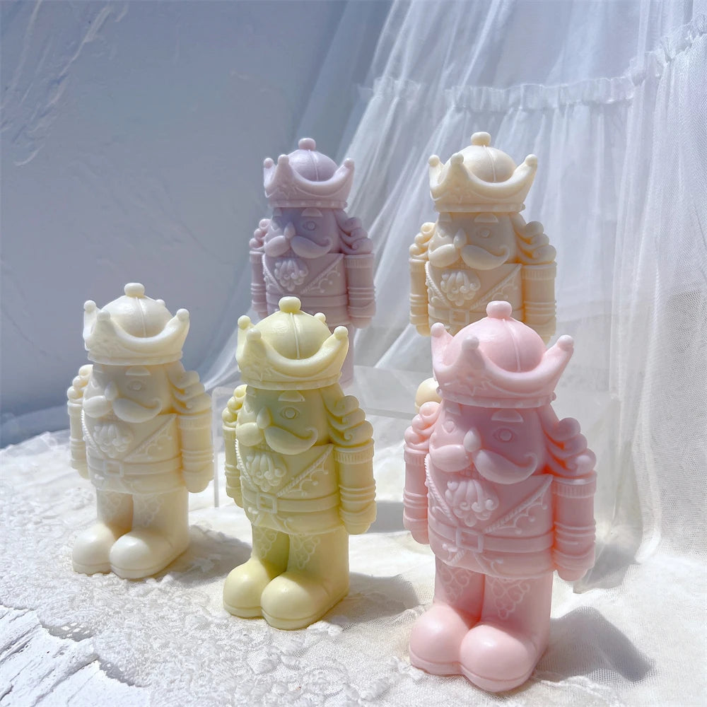 Christmas nutcracker castings with decorated uniforms