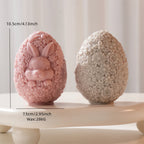 Egg diagram showing 10.5 cm height 7.5 cm width and 286 g wax estimate
