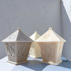 Angled lantern forms with square bases