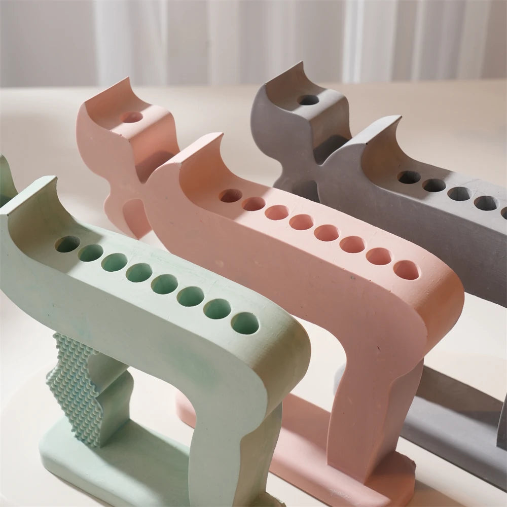 Close view of multiple candle openings across Chai holder designs