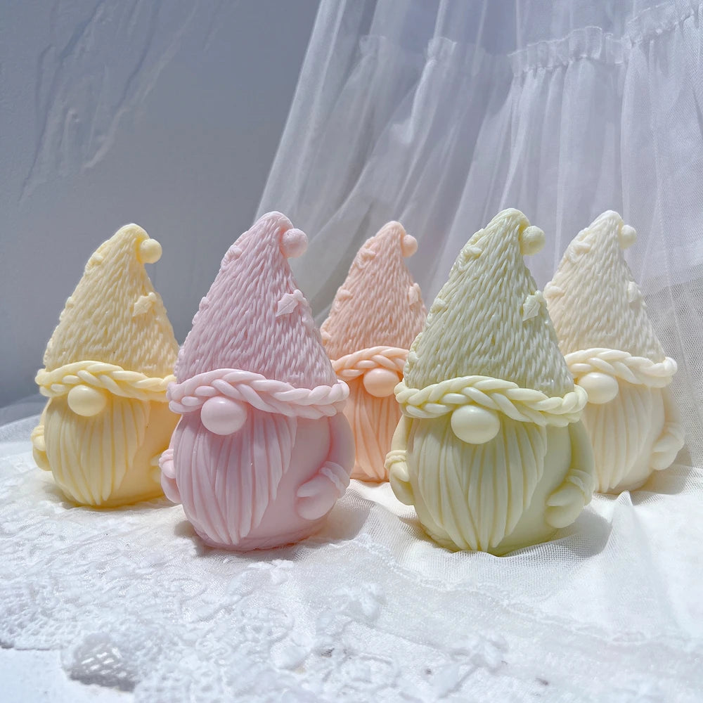 Group of winter gnome castings with rounded noses and hands