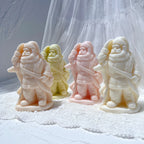 Group of Santa figures with hats belts and boots