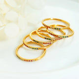 Gold Plated Waterproof Stacker Ring