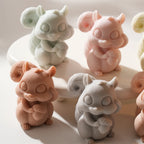 Squirrel castings in several colors showing paws and fur texture