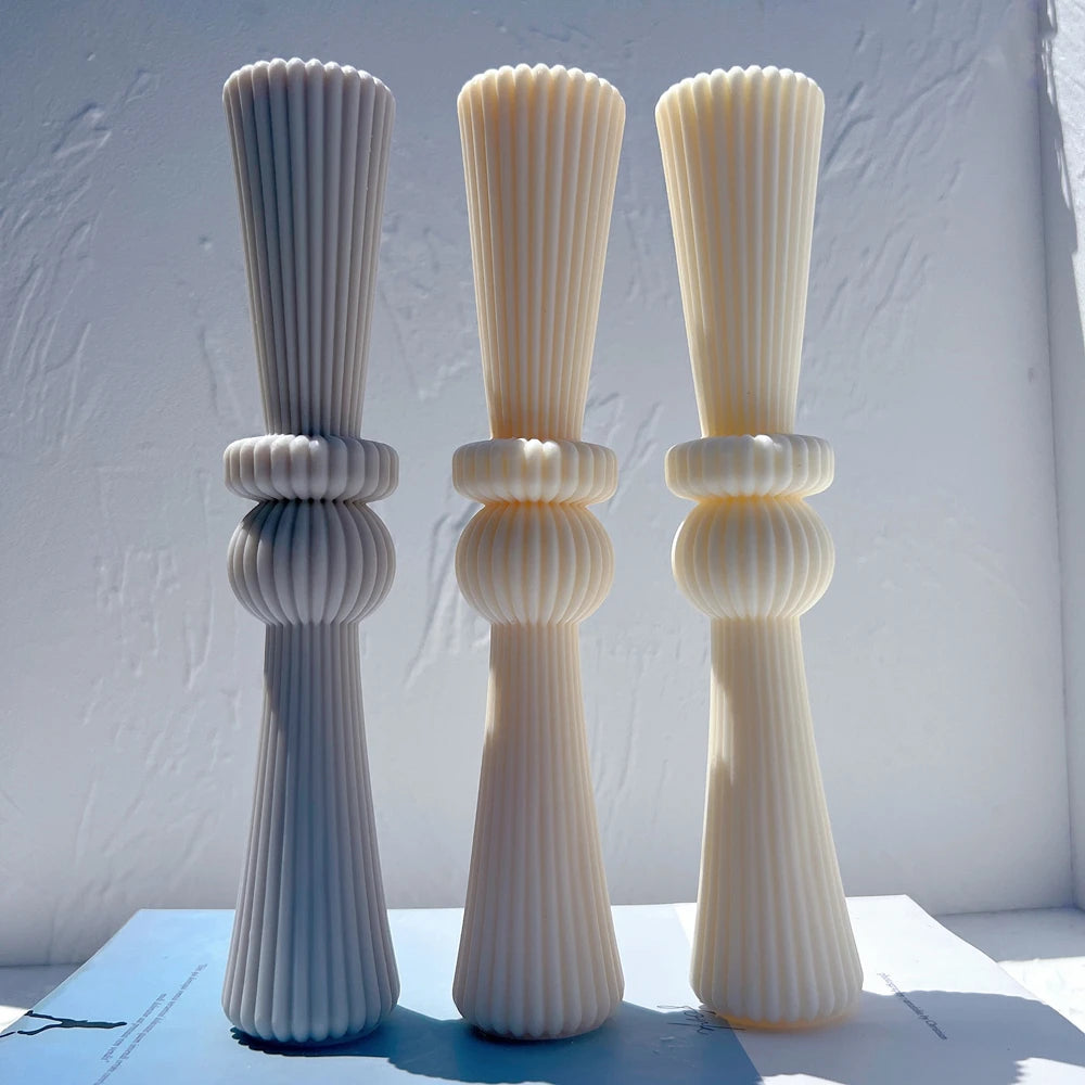 Tapered Base A baluster candles with flared tops