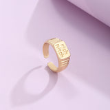 Shaped Rings Vintage Alloy Letter Cutout Heart Rings Set Of Four Obsesie