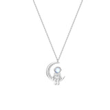 Silver Astronaut Necklace Female Astronaut Clavicle Chain Niche Design Gift Jewelry Obsesie