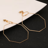 Simple Business Earrings With Geometric Elements For Women Obsesie