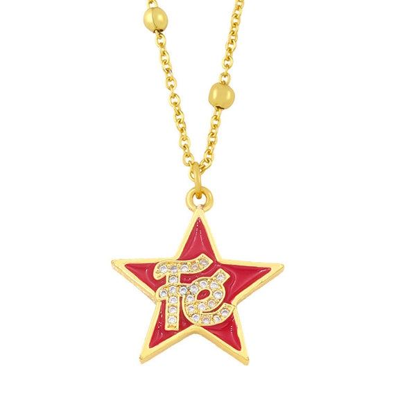 Simple Cute Five-pointed Star FE Pendant Necklace Obsesie