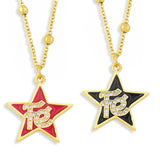 Simple Cute Five-pointed Star FE Pendant Necklace Obsesie