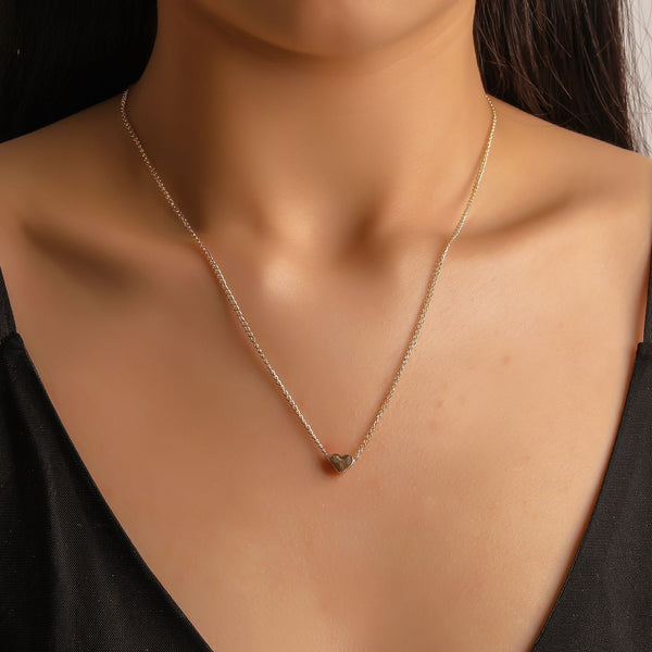 Simple Love Necklace Personality Girl Peach Heart Obsesie