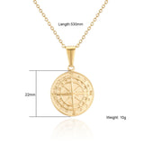 Stainless Steel Compass Compass Hip Hop Pendant Necklace Obsesie