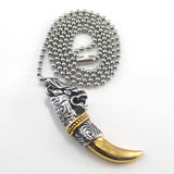 Stainless Steel Dragon tooth pendant Necklace Obsesie